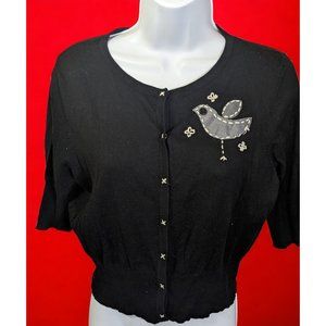 Mossimo Black Bird Stitch Cardigan